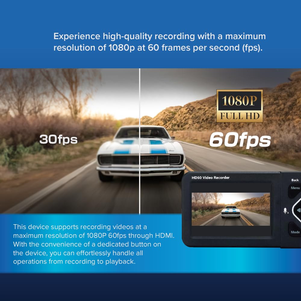 Media Recorder Tech TEC Portable HDMI Media Recorder with Monitor Record Master 3S TMREC-FHD3S