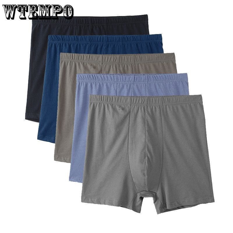 Middle Aged and Elderly Underwear Men's Oversized Underwear Dad's Pure Cotton Red Loose Underwear