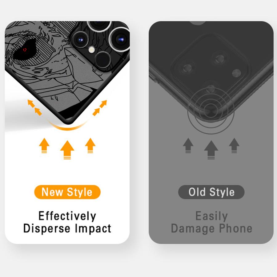 Anime Sukuna Jujutsus Kaisen Soft Edge Phone Case for Samsung Galaxy S23 FE S22 Plus S23Ultra S20 FE S22 S20 S25 S21 S25Plus S24