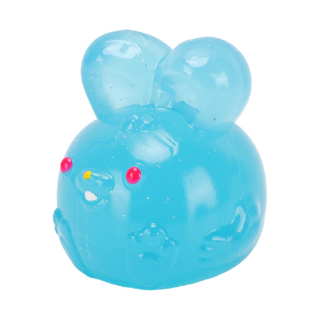Rabbit Squeeze Toy Simulation Stress Relief Glitter Bunny Squeeze Toy for Adults Home School Office