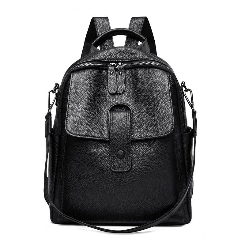 Large Leather Backpack for Women 2025 New Soft Leather Fashion Trend Multi-purpose Versatile Large-capacity Backpack
