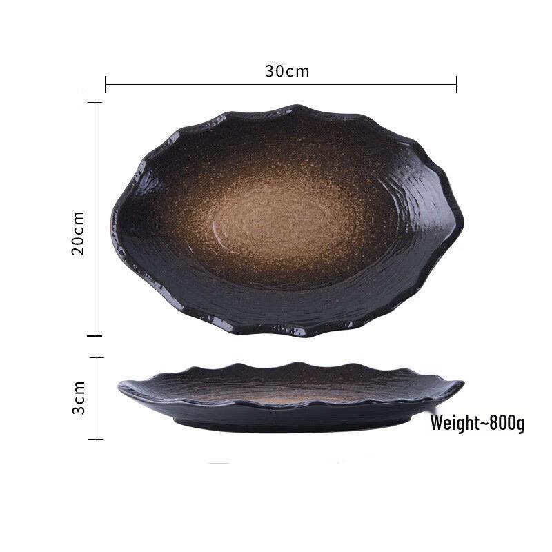 

ZISIZ 12-inch Ceramic Rectangular Fish Plate