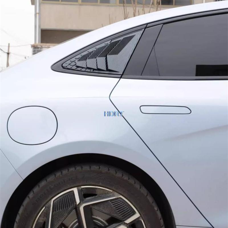 Car Style Rear Triangle Window Blind Trim For BYD Atto 4 Seal EV + Louver Air Outlet Cover Protector Decoration Accessories