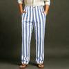 Men's Sporty Casual Striped Elastic Waist Straight Leg Pants