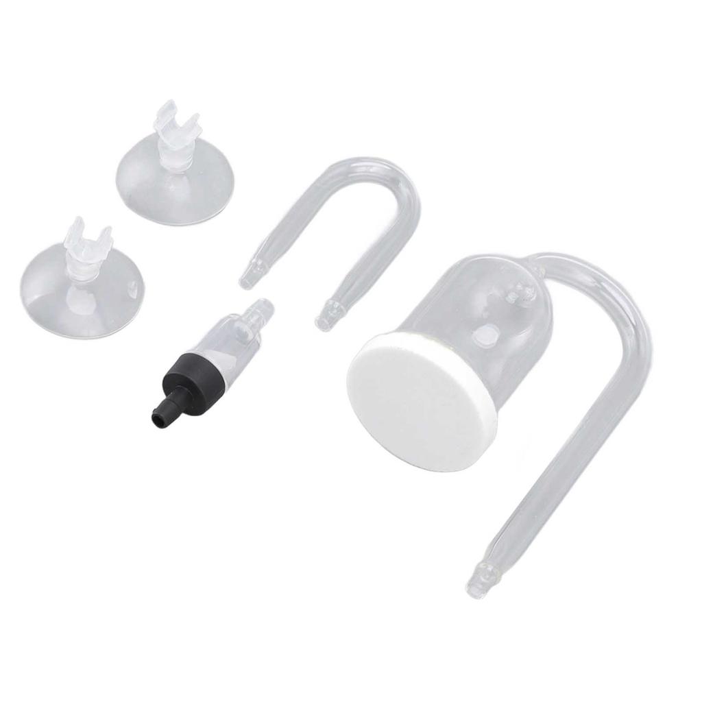 Aquarium Bubble Diffuser Prevent Clogging Transparent Glass Fish Tank Air Refiner for Dissolved