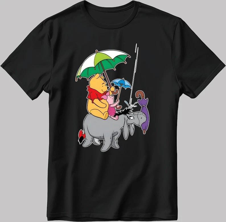 Winnie The Pool Friends V2 Black T Shirt With Unisex Style Best Gift S