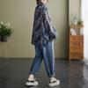 Women Casual Loose Long Sleeve Printed Fashion Shirt Slimming Daily Base Top