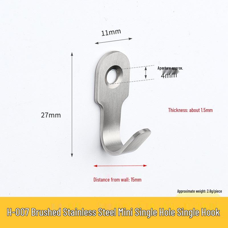 

Черный крючок из нержавеющей стали для шкафов и дверей - Универсальный для шляп, пальто, кухни, ванной комнаты и металлических брюк.