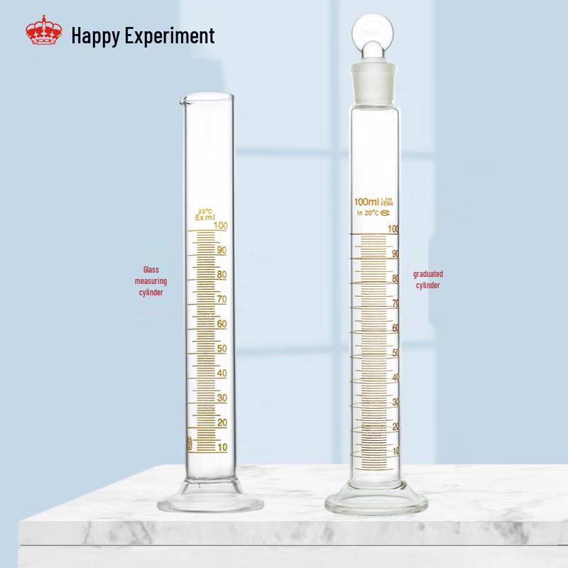 Laboratory Glass Graduated Cylinders: 5ml, 10ml, 25ml, 50ml, 100ml, 250ml, 500ml, 1000ml, 2000ml