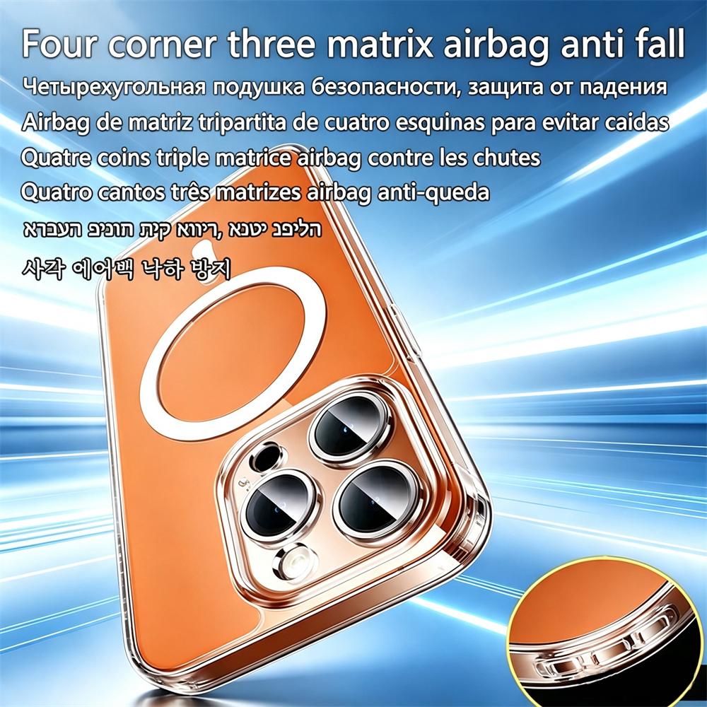 Wireless Magnetic Clear Case For Iphone 18 16 15 14 12 13 Mini 11 17 Pro Max 7 8 Plus Xs Xr Magsafe Cover Camera Precision Hole