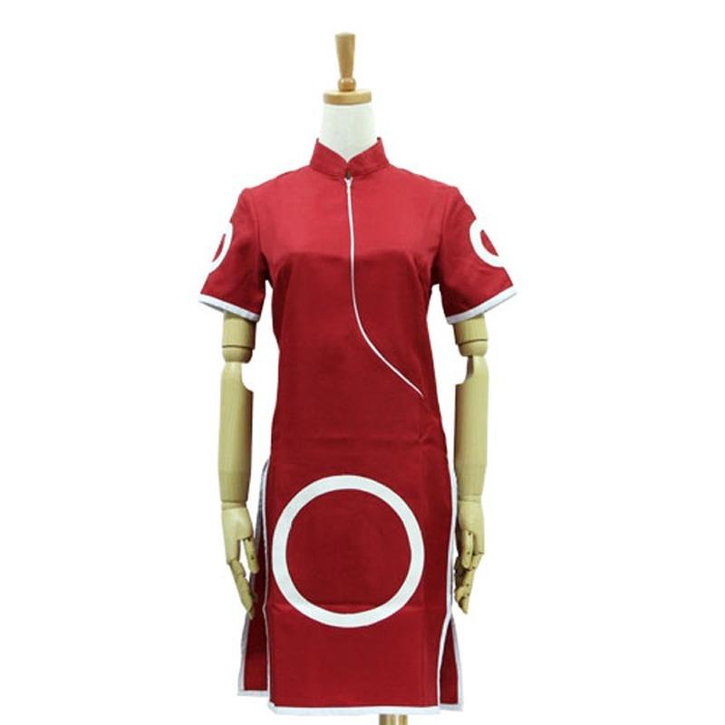 SCIONE Anime Cartoon Cosplay Haruno Sakura Cheongsam kjole kostyme 1. 2. generasjons klær komplett sett