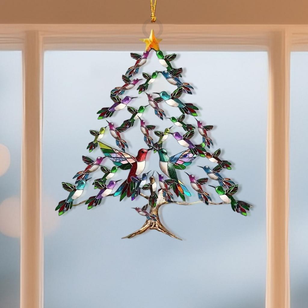 Christmas Ornaments, Christmas Tree Hummingbirds, Exquisite Ornaments, Acrylic Simulation Hummingbird Ornaments