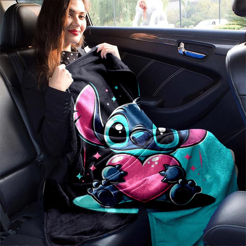 1pc Cute Stitch Printing Blanket - Soft, All-Season Throw for Living Room, Bedroom,Personalized Gift with Adorable Cartoon Design