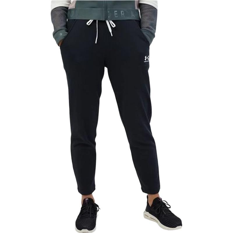 Under Armour Soft Knit Training Straight Leg Pants Women Bottoms Black 1370914-001