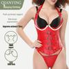 European & American Court Gothic Steel Boned PU Leather Corset Halter