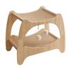 Two-Level Cat Furniture Piece Compact Resting Den with Scratching Levels
