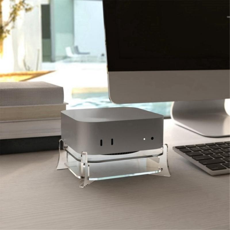 Fashionable Laptop Mini Sturdy Acrylic Mount for Improved Coolings and Space Saving Designs Optimization Storage