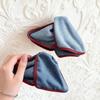 Korean Retro Color Block Denim Triangle Claw Clip - High-End 2025 Shark Hair Accessory for Women