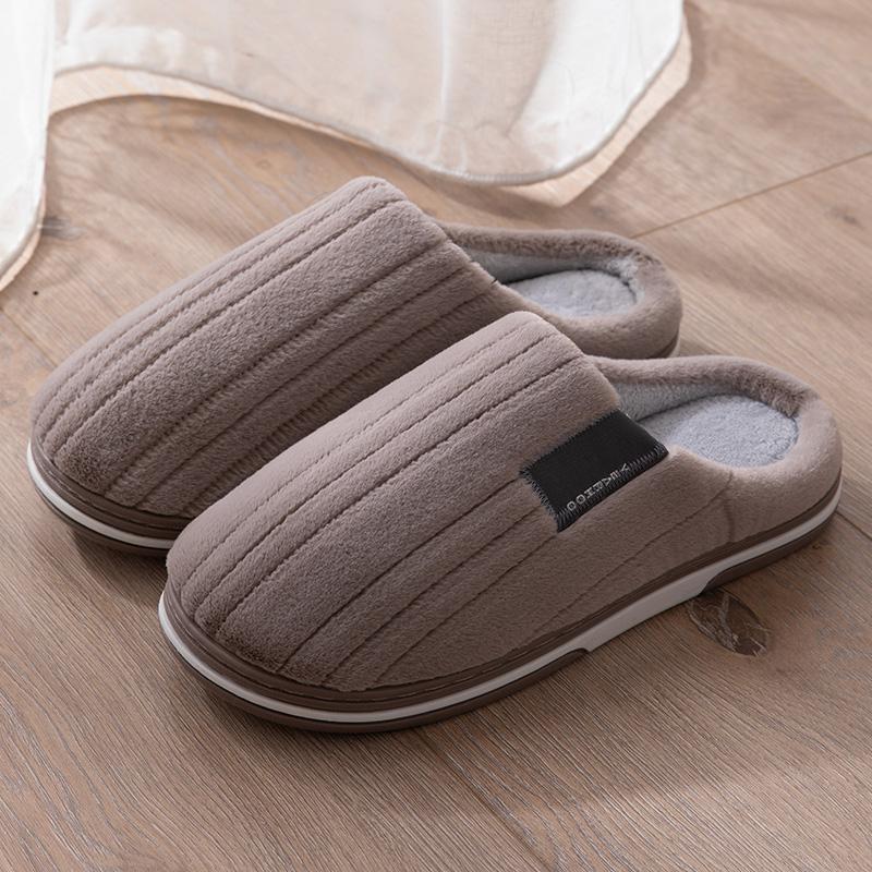 Winter Women Home Slippers Plush Warm Thick Bottom Slides Breathable Comfortable Non-slip Slippers Indoor Outdoor Men Casual Slippers