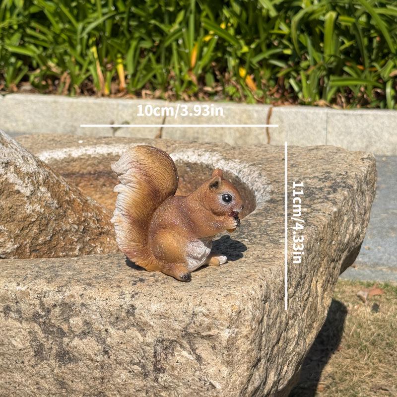 Outdoor Squirrel Sculpture for Garden, Lawn, and Tree Decor