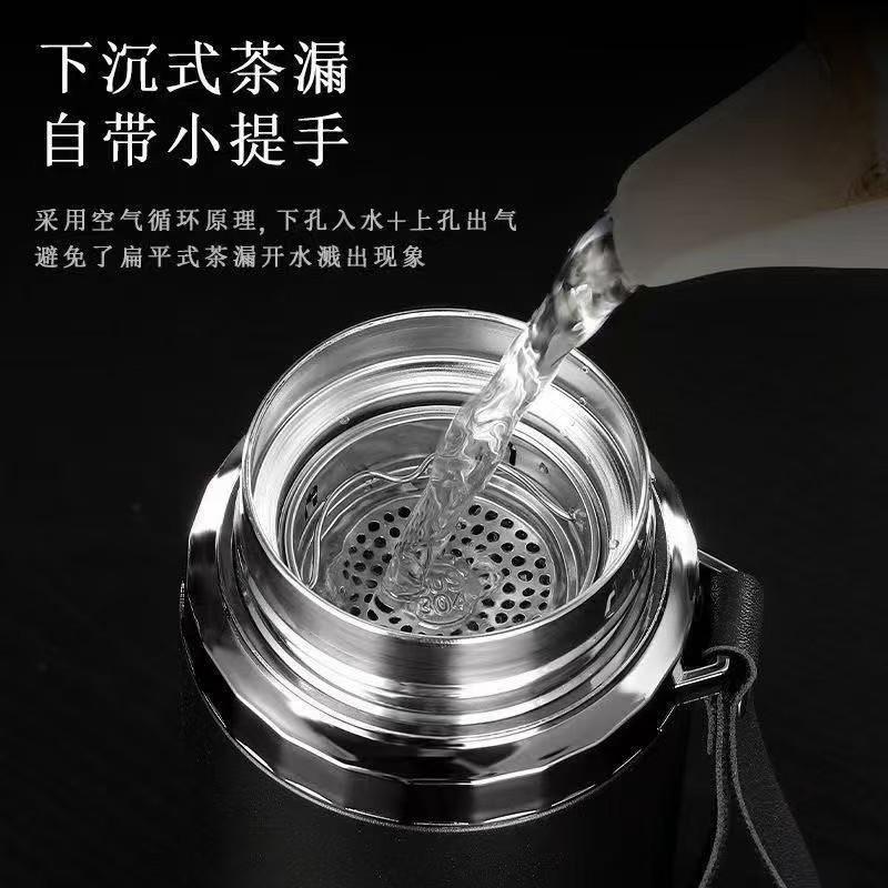 Stainless Steel Thermos Cup, Vacuum Thermal Insulation Water Cup, Car Portable Large-capacity Festival Gifts