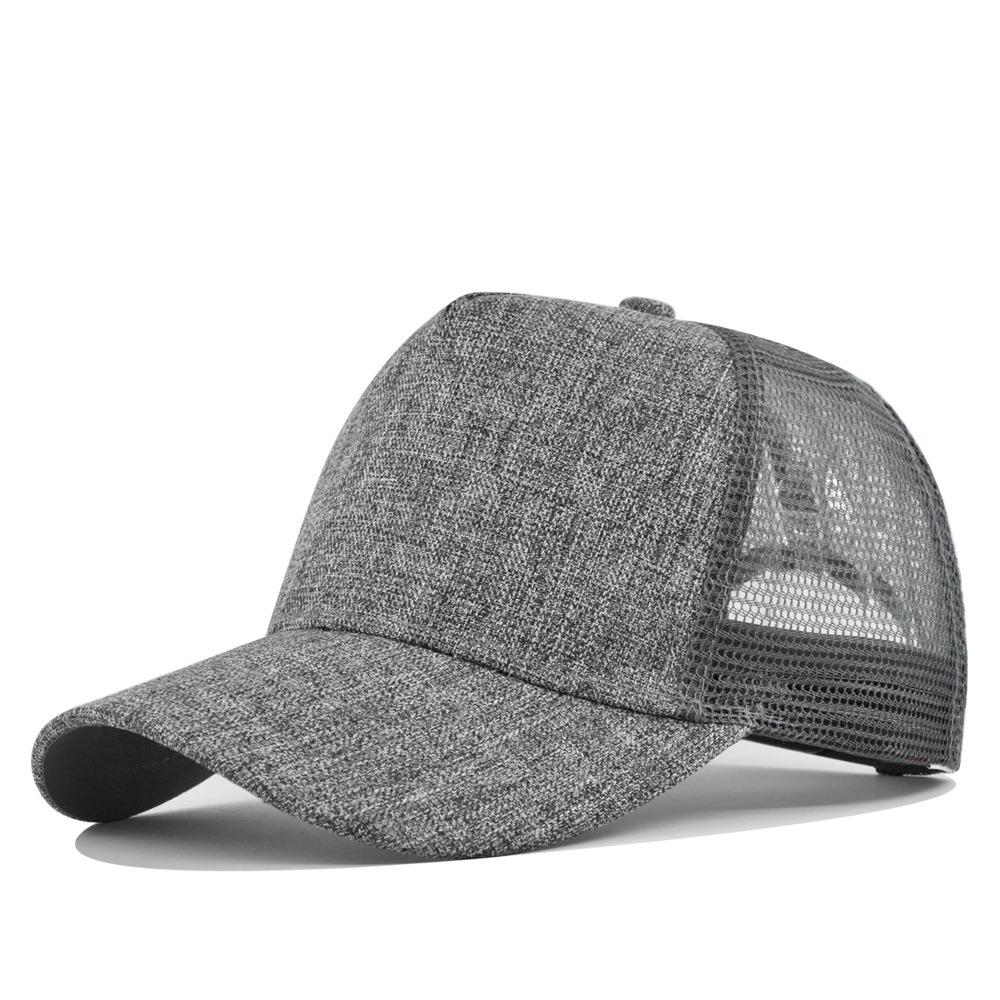 Fashion 5 Panels Baseball Cap Solid Color Mesh Cap Breathable Sun Hats