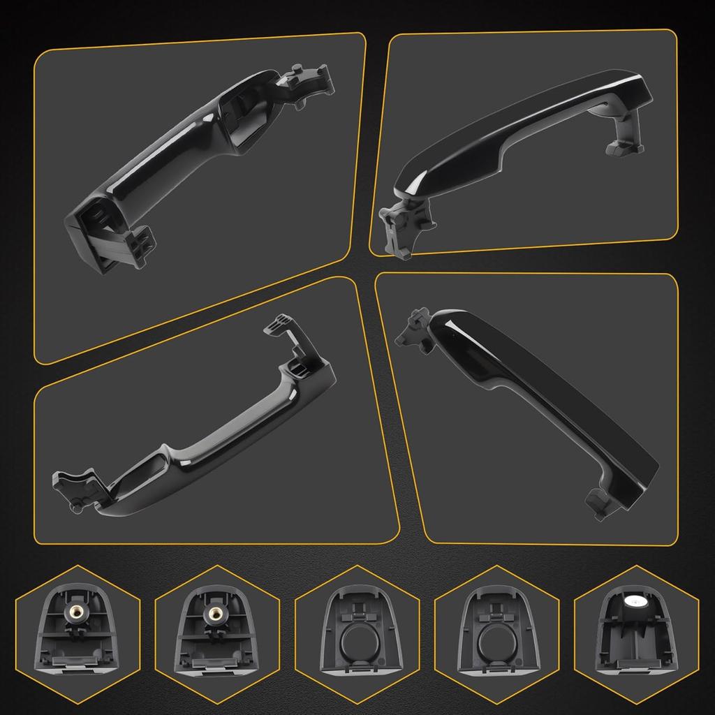 Gledewen 4 PCS Exterior Door Handle Front Rear Driver Passenger Side, Compatible with 2012 2013 2014 2015 2016 2017 Toyota Camry, Replaces#