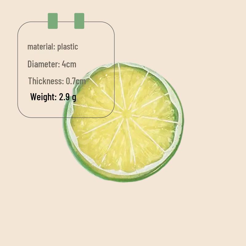 Plastic Lemon Slice Models for Creative Decor and Teaching Props