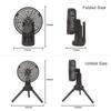 Camping Fans for Tents 10400mAh USB Rechargeable Battery Operated Fans with LED Lantern Folding Tripod Cordless Portable Fan