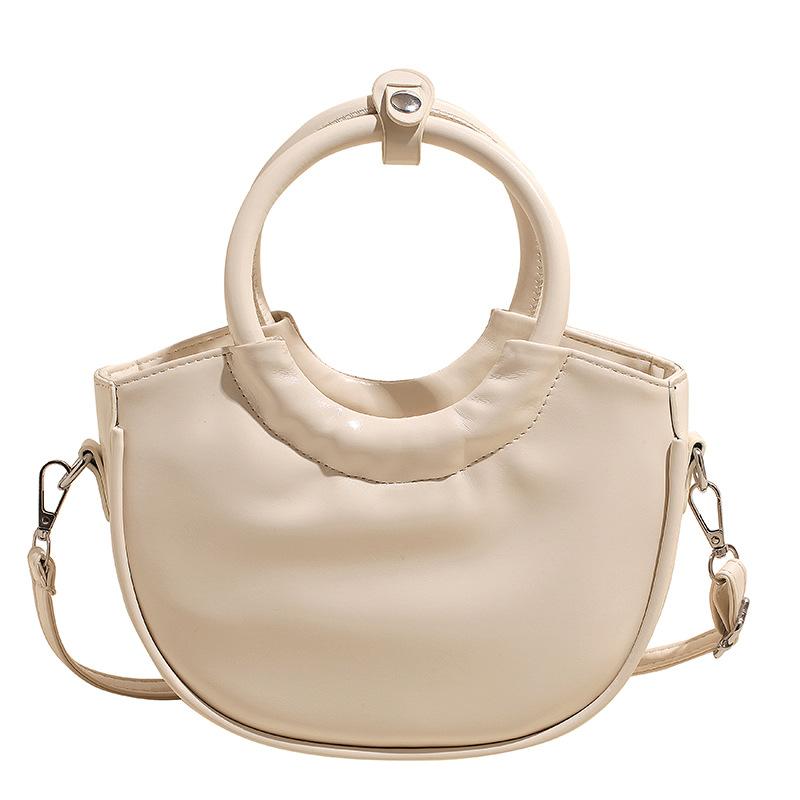 Korean niche solid color portable vegetable basket bag women's 2025 new fashion versatile ins style premium messenger bag