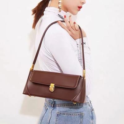 Luxury Retro Shoulder Bag for Women Made of Plutonium Leather Simple Design Vintage Lady's Armpit Bag Armpit Bags