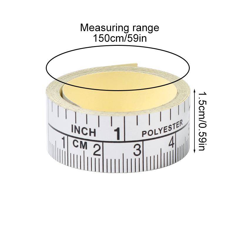 1Roll Measurement Tools Double Scale Sewing Machines Sticker Soft Sewing Table Measuring Flexible Ruler Self Adhesive DIY 150CM