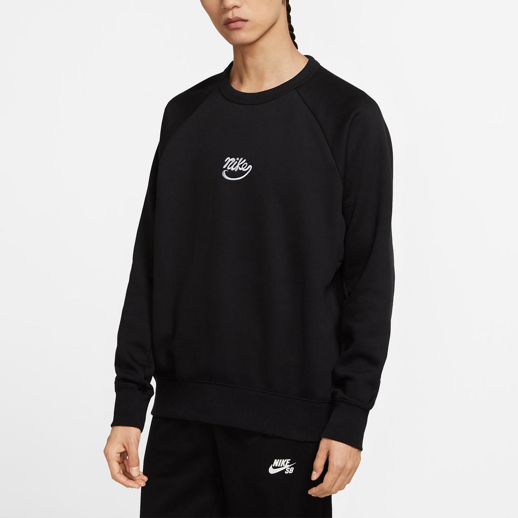 Nike SB Icon Fleece Skateboarding Casual Pullover Sweatshirt Men Tops Black 885846-010