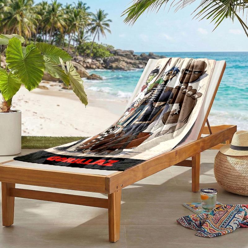 Gorillaz Fashion Beach Towel: Ideal for Summer Adventures Soft, Absorbent and Quick Drying Suitable for Swimming and Bathing