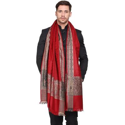 Weavers Villa Men'S Woven Acro Wool Gents Shawls, Muffler, Stoles For Men, 100Cm X 200Cm