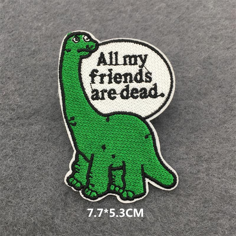 Funny Embroidered Patches For Clothing Cartoon Sticker Jacket Iron-On Transfers For Clothing Anime Clothes Patches