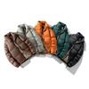 Winter fashion short down jacket men's couple top windproof stand-up collar warm white duck down bread jacket jacket