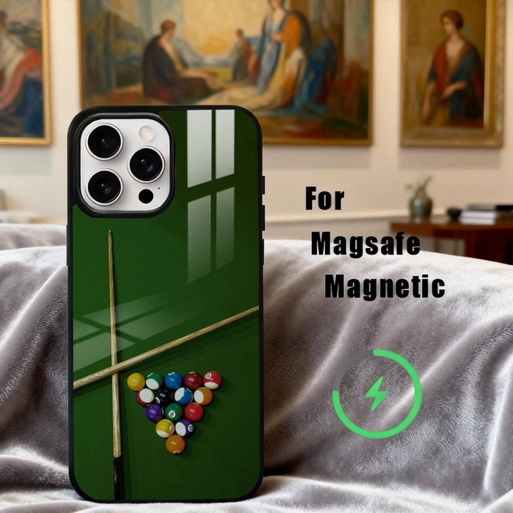 B-Billiards B-Ball S-Sports  Phone Case For iPhone17,16,15,14,13,12,11 Plus,Pro Max Magnetic For Magsafe Wireless Charging