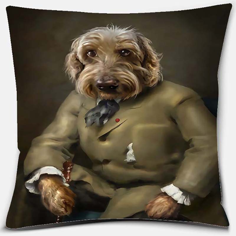 Seria portretów psów Wzór Poszewka na poduszkę Kwadratowa Dekoracja domu i biura