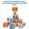 Wooden Childrens English Word Building Block Game Educational Toy For Early Learning Kids