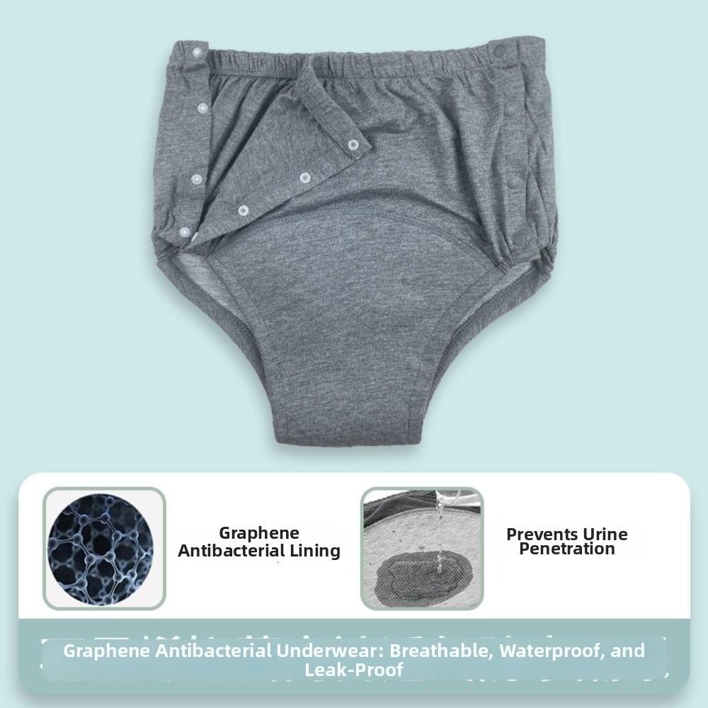 Auslaufsichere Waschbare Windel Elastische Saugfähige Unterhosen Graphen Erwachsenenwindelhosen Bettlägerigkeit