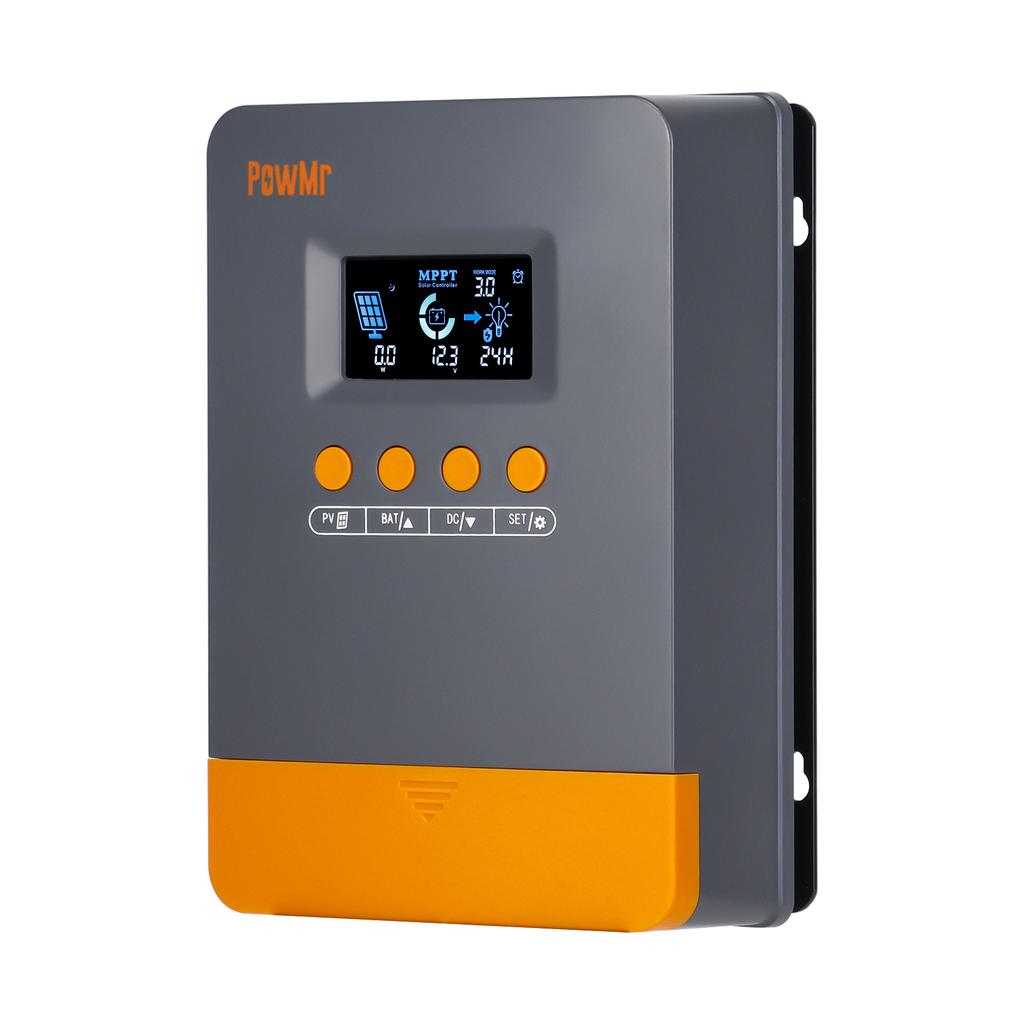 PowMr 25A/35A/45A MPPT Solar Charge Controller for 12V/24V Lithium Battery LCD Regulator 100VDC Soalr Panel Dual USB Controller