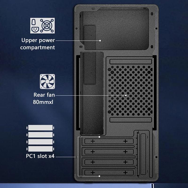 Mini Diy Computer Case For M-Atx/Itx Motherboard Atx Power Supply 240Mm Graphic Card Length Gpu 80Mm Air Cooling Fans