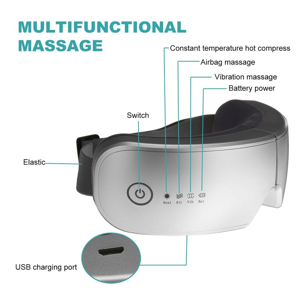 3.7V 4D Electric Smart Eye Massager Vibration Heated Massage For Tired Eyes Dark Circles Remove Eye Care