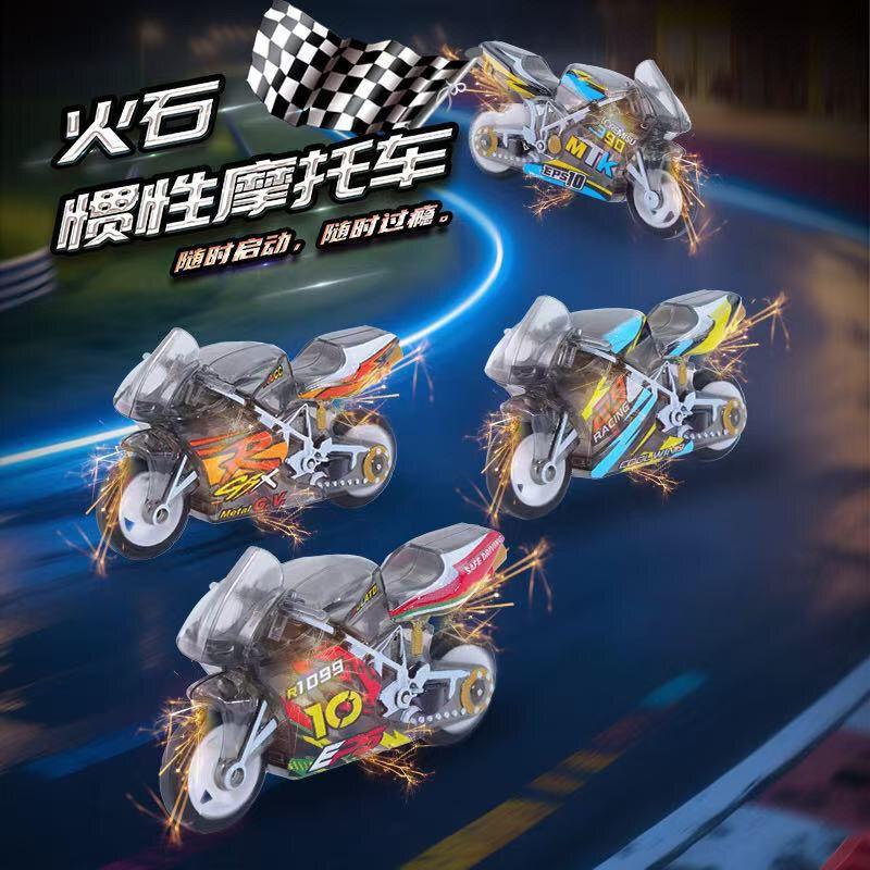 Huili Huoshi Alloy Motorcycle Toy for Boys Simulation Racing Block Assembly Cross Border Toy 130cc Model