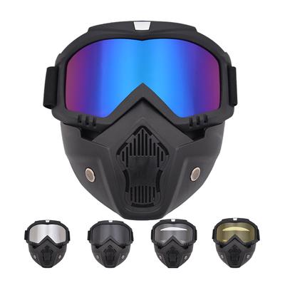 Modulär mask Avtagbara glasögon Motorcykeltävlingshjälm Skyddande ansikte