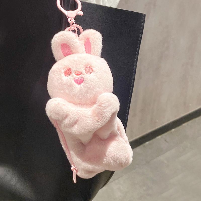 Plush Cat Rabbit Zero Wallet Animal Cartoon Storage Bag Childrens Festival Gift