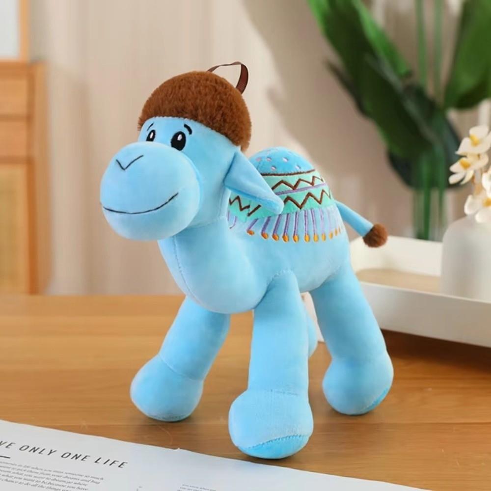 Soft Plush Cartoon Camel Doll Cute Short Plush Desert Animal Plushie  Christmas Gift