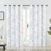Refreshing Floral Print Pattern Curtains Blue Brown Floral 2 Pcs Living Room Bedroom Kitchen Balcony Blackout Decor