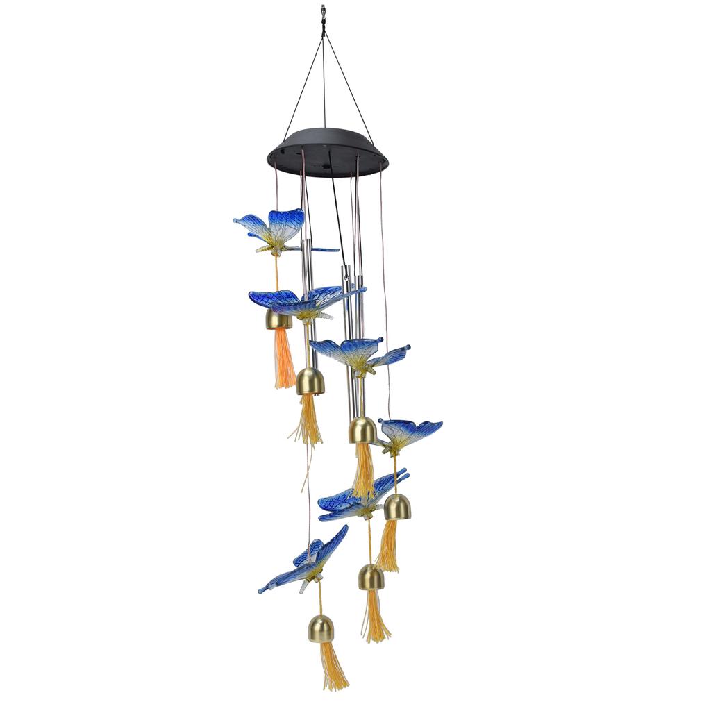 Unikalny Design LED Kuranty Wietrzne Światło Zasilane Solarnie Kolorowe Wodoodporne Wiszące Lampka Dekoracyjna